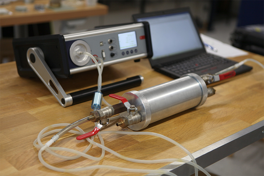 radon testing equipment close up on a table lake ozark mo